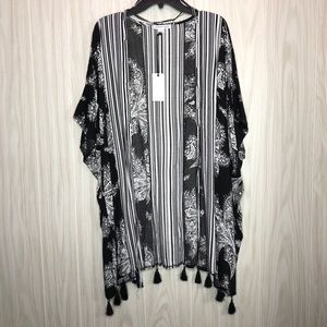 Loveriche Paisley Tassel Beach Pool Coverup Kimono
